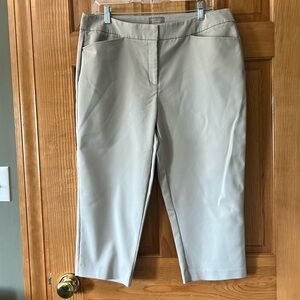 Chico's Khaki Fabulously Slimming Capri Pants